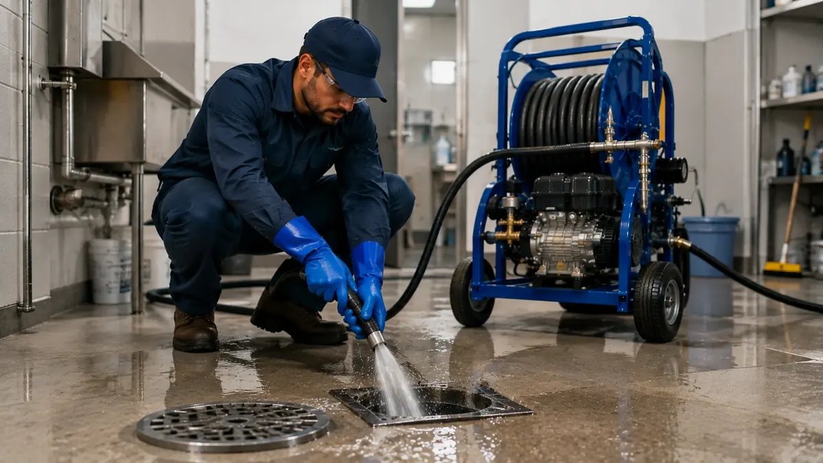 Floor Drain Hydro Jet Cleaning in Bolinas