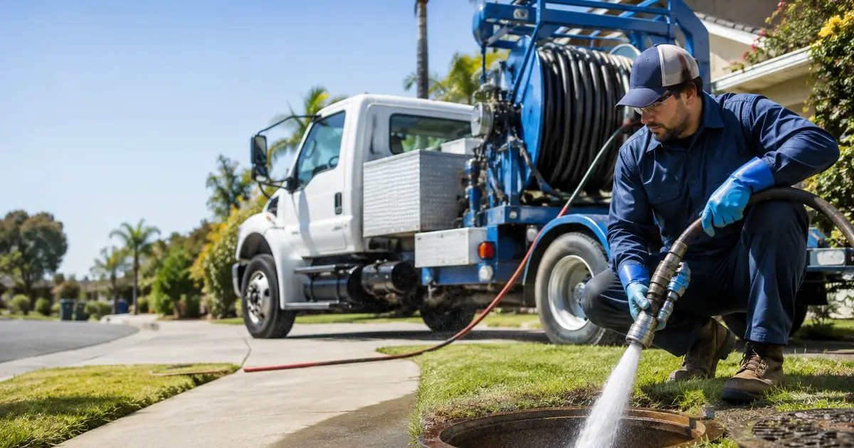 Hydro jet sewer cleaning Bolinas