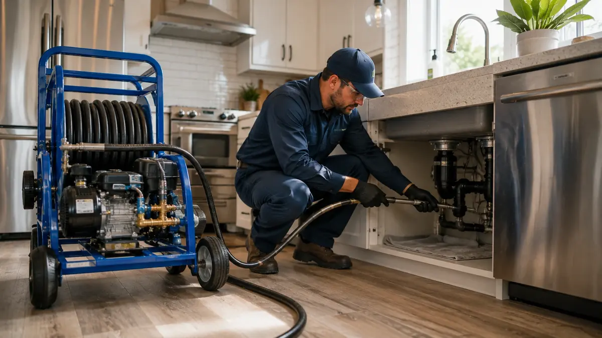 Kitchen Drain Hydro Jetting in Bolinas