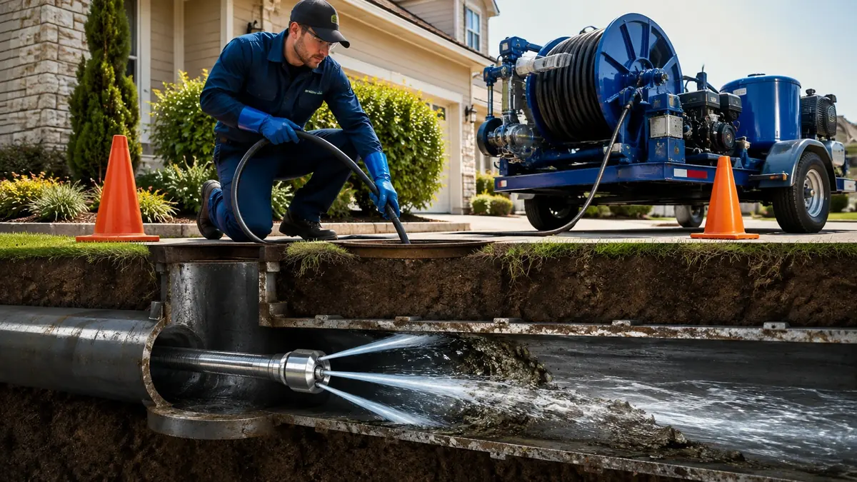 Main Sewer Line Hydro Jet Cleaning in Bolinas