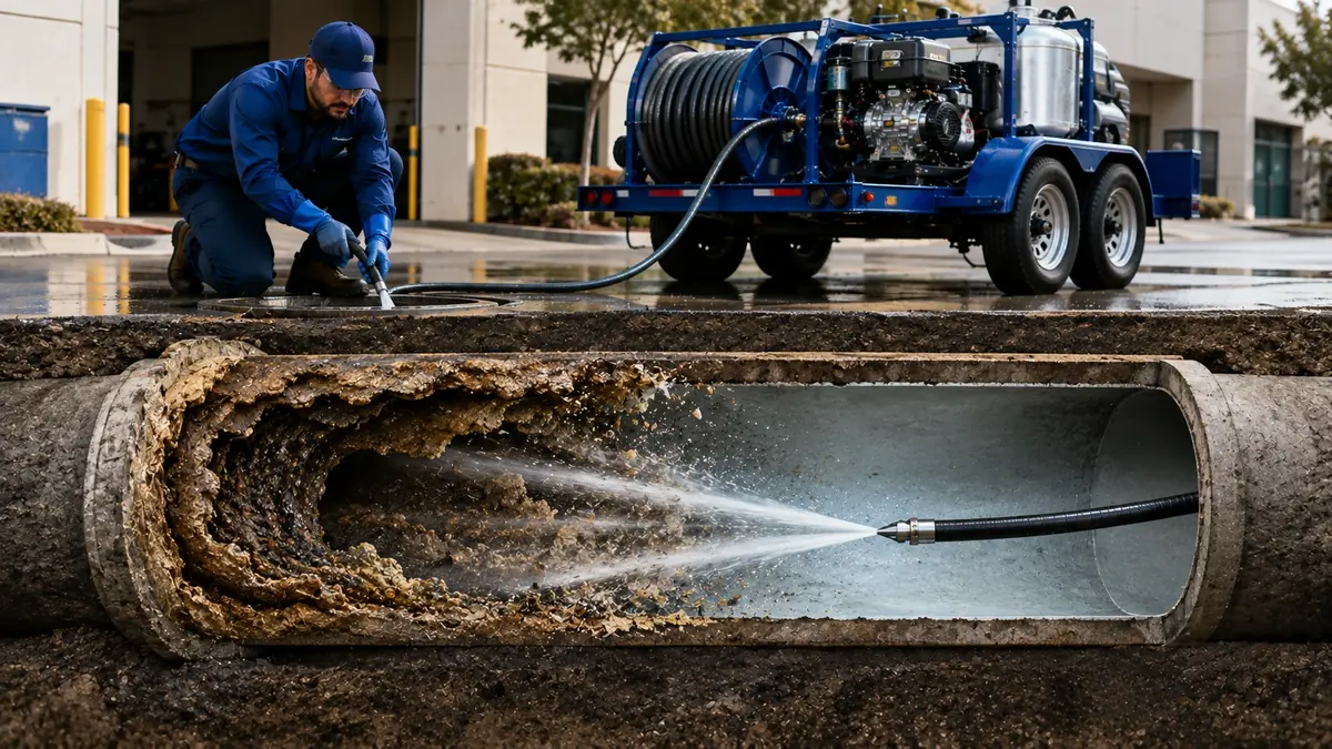 Sewer Pipe Descaling in Bolinas