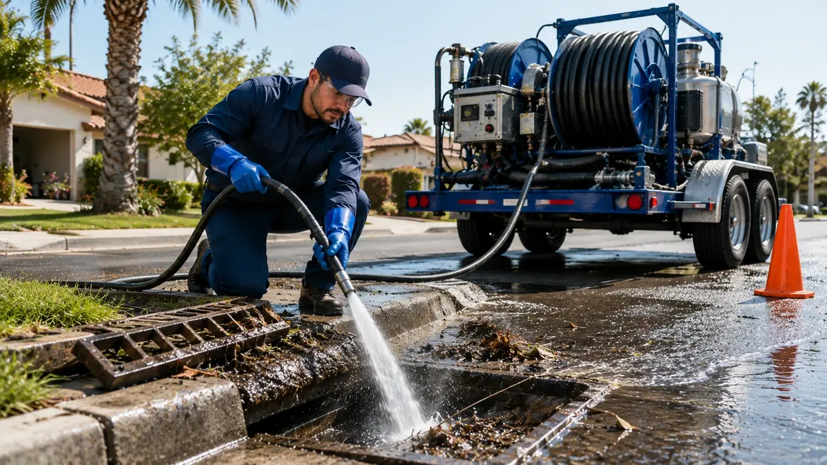 Storm Drain Hydro Jet Cleaning in Bolinas